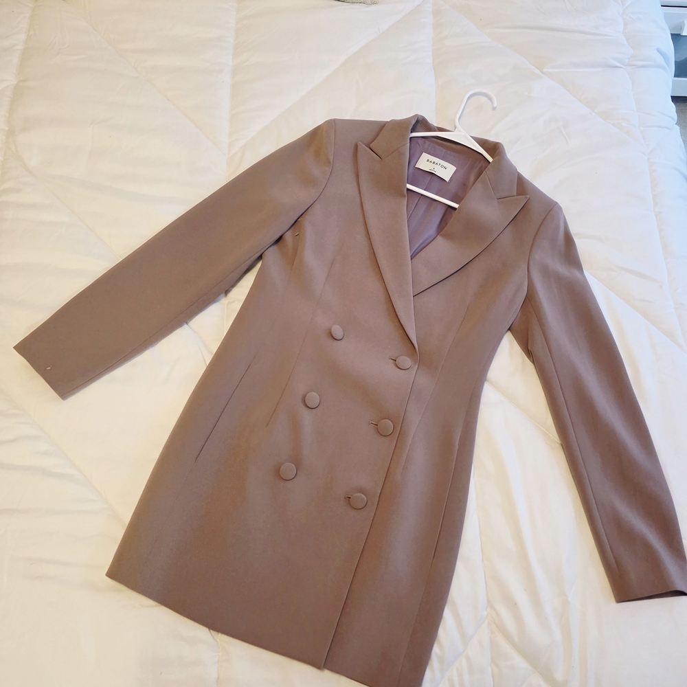 Babaton Mauve Double-Breasted Blazer - Picture 2 of 6